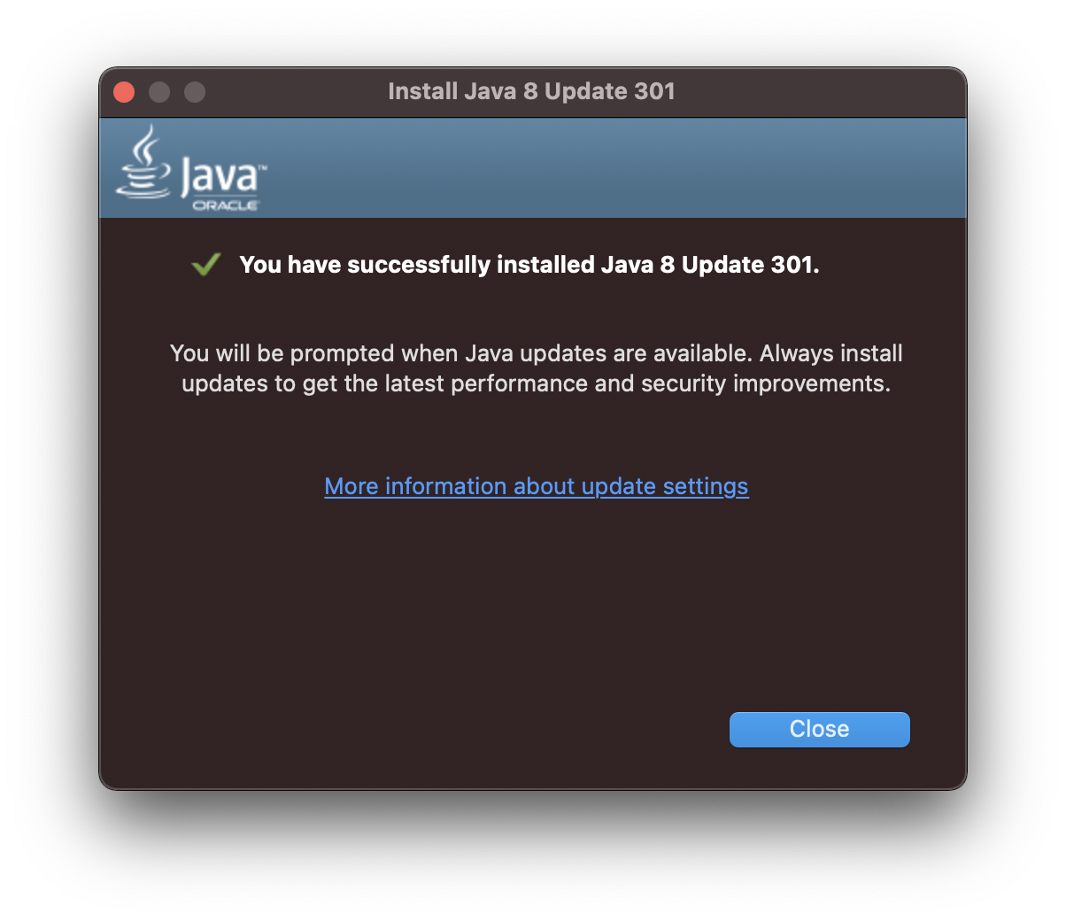 Install Java 8 Update 301